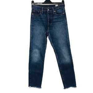 Levi's White Oak Cone Denim High Rose Button Fly Boyfriend Jeans Women’s Size 26